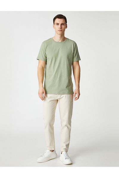 Koton Basic T-Shirt Slim Fit Crew Neck Short Sleeve Cotton