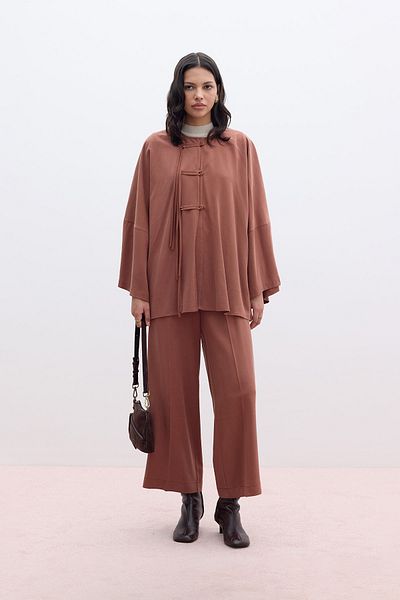 Manuka Copper Colored Wide Leg Trousers
