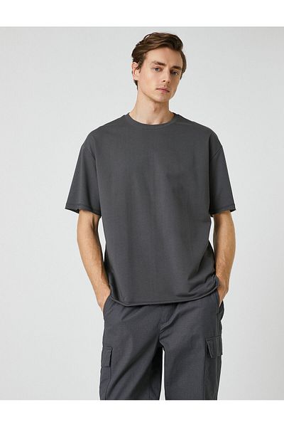 Koton Basic Oversize T-Shirt Crew Neck Short Sleeve