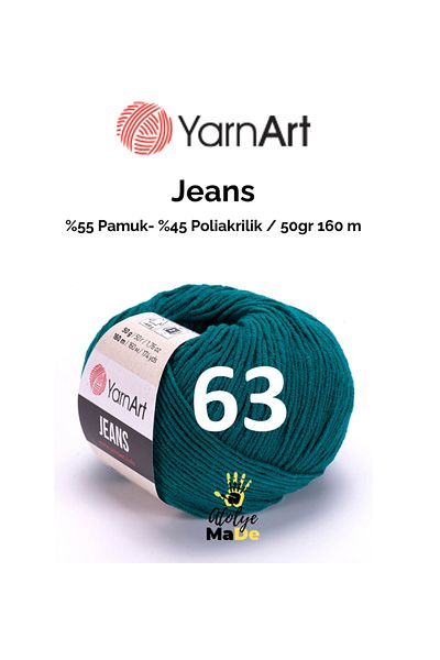 Yarnart 63 Model Amugurimi Knitted Baby Jeans - Μαλακό βαμβάκι, 55% βαμβάκι
