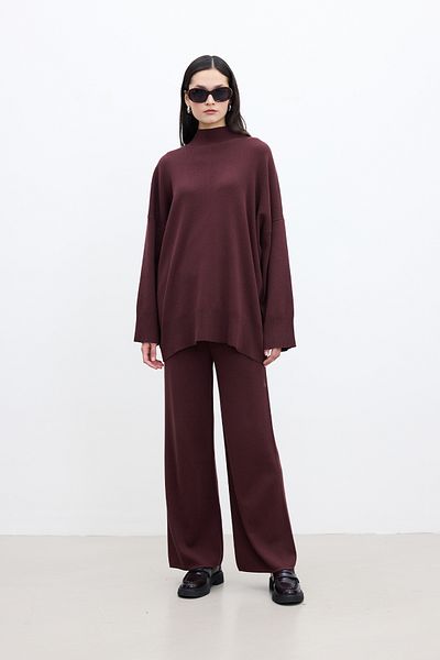 Manuka Tricotaj burgundy Pantaloni drepti