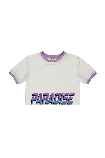 Panço Bedrucktes, detailliertes T-Shirt für Mädchen
