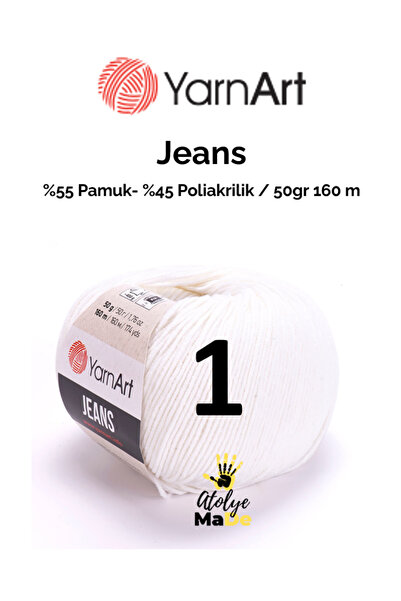 Yarnart Farmerke 01 - Amigurumi pređa za pletenje za bebe, mekani pamuk 55% p...