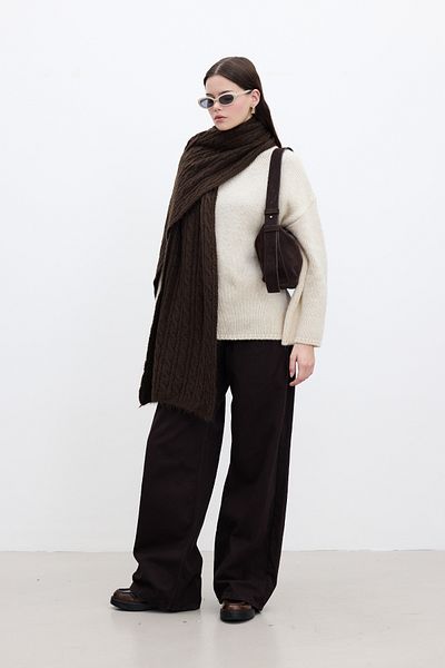 Manuka Beigefarbener Oversize-Pullover