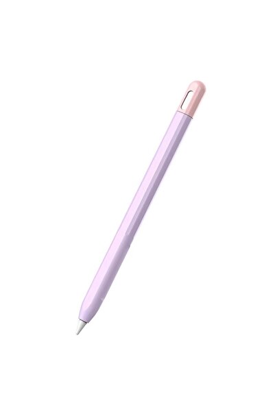 Microsonic Apple Pencil Pro Kılıf Mat Silikon Pembe Lila
