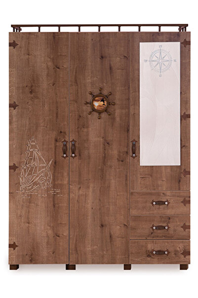 benim odam Reis 3 Kapılı Çekmeceli Dolap