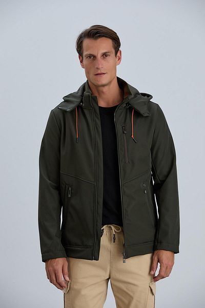 PIQUE Ανδρικό παλτό Softshell με αποσπώμενη κουκούλα