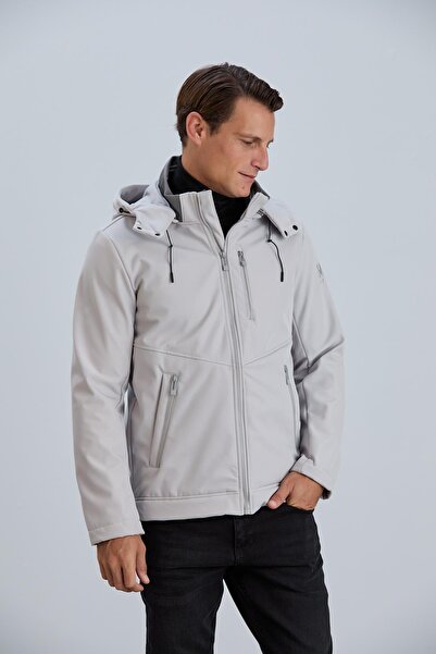 PIQUE Ανδρικό παλτό Softshell με κουκούλα