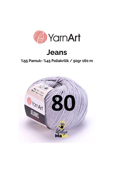 Yarnart Μωρό Σχοινί Jeans 80 - Amugurimi Πλεκτό, Μαλακό Βαμβάκι 55%