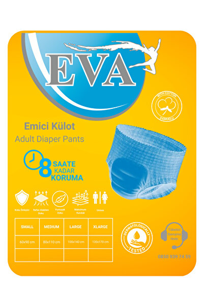 EVA Mavi Emici Külot Hasta Bezi 8'li Medium