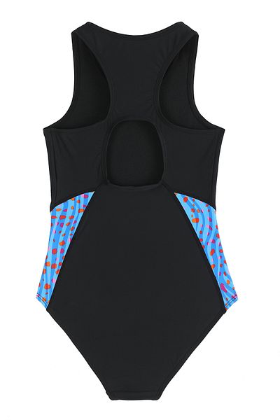 Slazenger Spl Racerblk Jn43 Swimsuit for Girls Black / Turquoise