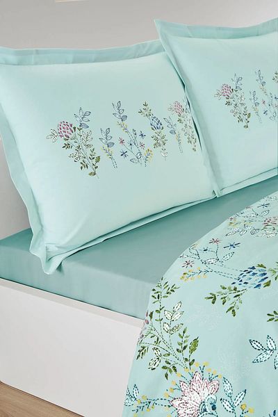 Özdilek Σετ Παπλωματοθήκη Ranforce Romantic Touch Mint