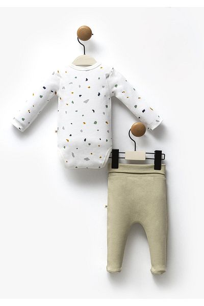 Moi Noi Baby Boy Suit 100% Cotton Patterned Body and Bottom Pant