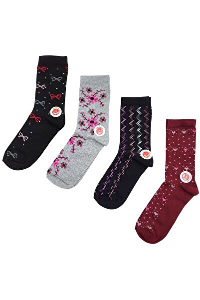 AXE SPORTSWEAR 4 чифта дълги памучни чорапи с цветни шарки