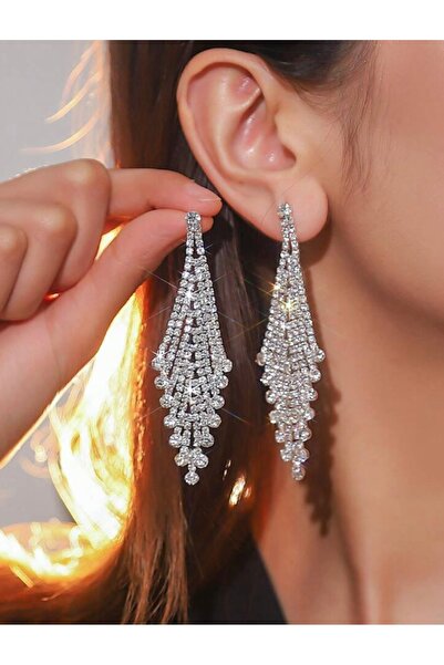 begüm jewelery KRİSTAL SALLANTILI TASARIM KÜPE