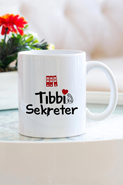 meadgo Tıbbi Sekreter Baskılı Kupa, Porselen Ve Kulplu Bardak, Hediyelik Kupa