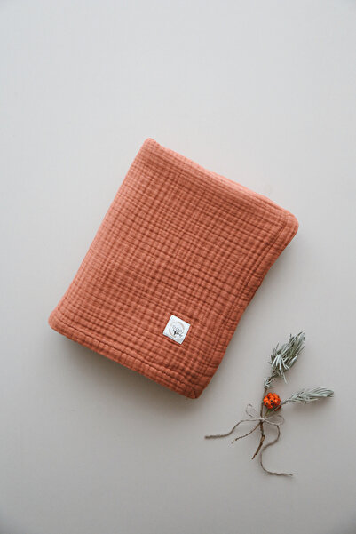 DoDo'S Baby Four Layer Tile Color Straight Pattern Organic Muslin Cover