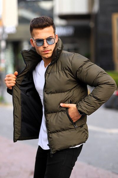 Boymen Stand-up Collar Men's Puffer Jacket Winter Coat Waterproof