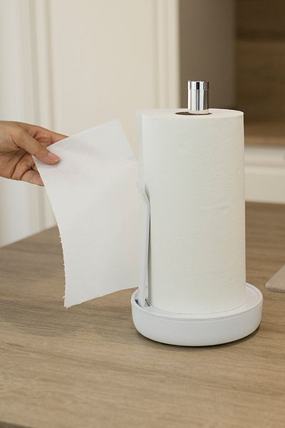 Prima Nova White Countertop Paper Towel Holder