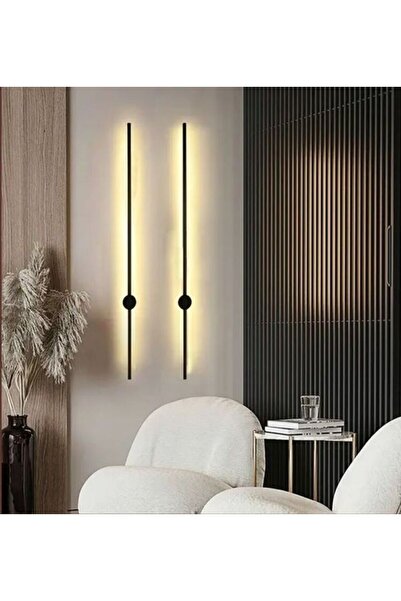 woodhub Pilli Led Aplik Dekoratif Led Aydınlatma 70cm Günışığı 2  Adet Duvar Aplik