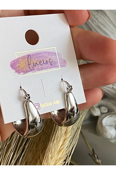 Lucios Golden Handworked Unbreakable Serial Medium Size Hook Earrings