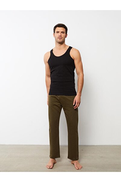 LC Waikiki Siyah Bisiklet Yaka Basic Pamuklu Erkek Atlet 2'li