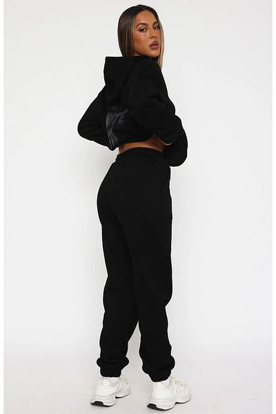 The Champ Clothing Дамски суичър с качулка Wf Women Vol 3, щампа, 100% памук, черен