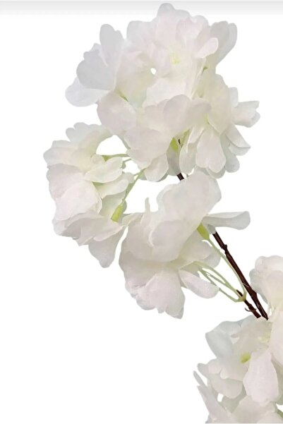 YAPAY ÇİÇEK DERYASI 3 adet Yapay Çiçek Bahar Dalı  Beyaz Japon Kiraz Çiçeği 90 Cm
