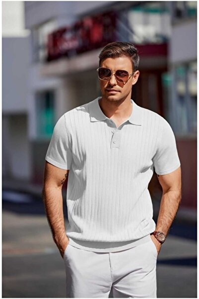 youknitwear you Πλεκτό μπλουζάκι Maniche Polo Neck