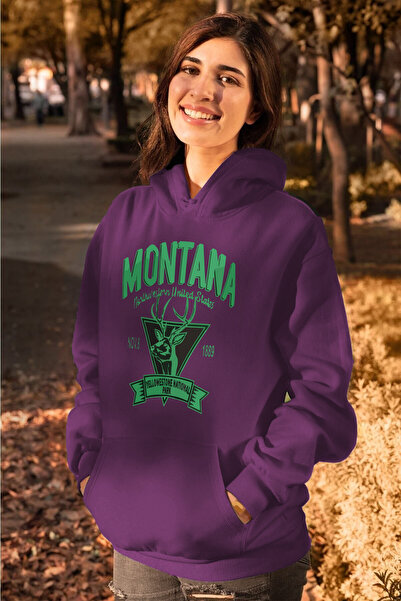 NEW MODA Hanorac cu glugă imprimat cu pisică pe buzunar