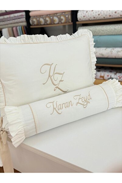 GAYE EV TEKSTİLİ %100 Pamuklu Oeko-tex Sertifikalı Çift Isimli Şeker Yastık