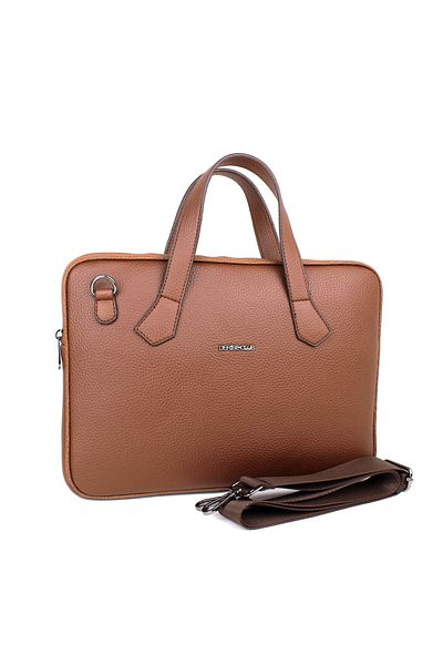 deri,se club Γυναικείος Χαρτοφύλακας Tan Color Τσάντα Laptop 13,6 ιντσών