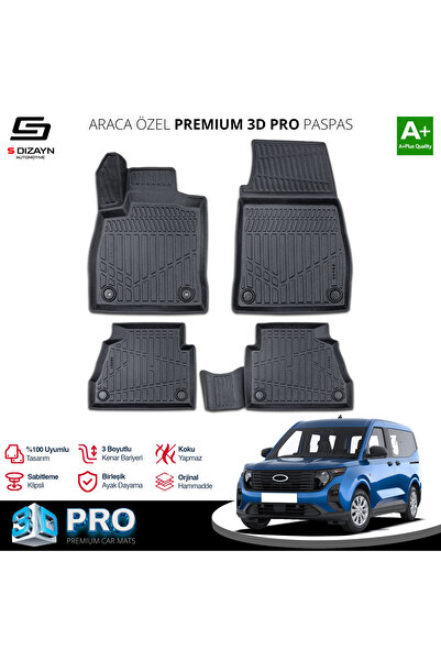 TREND Meka Part Ford Courier 3D Pro Havuzlu Paspas 2023 Üzeri A+ Kalite