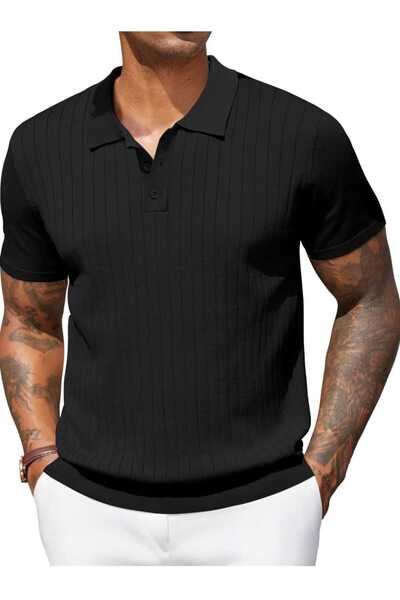 youknitwear you Πλεκτό μπλουζάκι Maniche Polo Neck