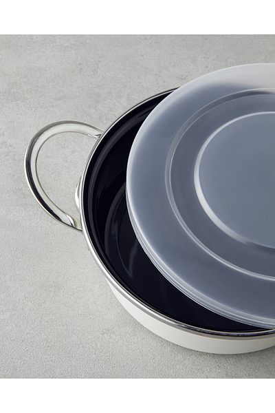 English Home Cremy Enamel 16 cm Cream Cookware Set - 5 Pieces