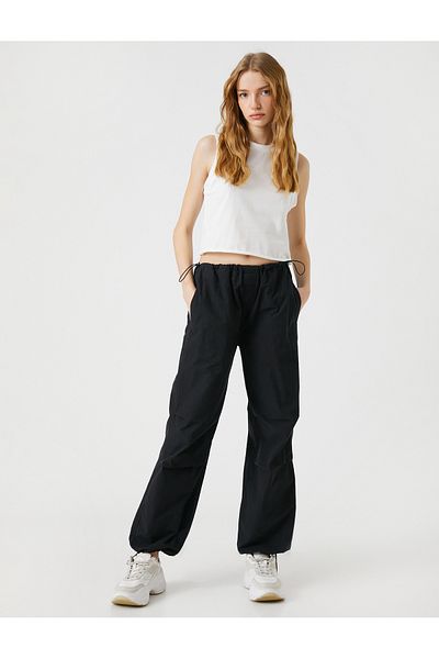 Koton Crop Athlete Bumbac Decolteu Crew fără mâneci