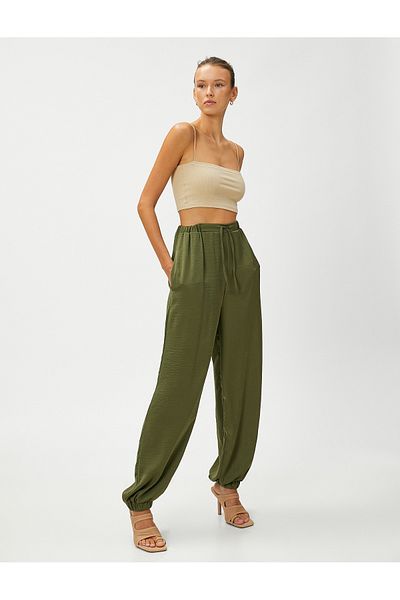 Koton Joggerhose mit Bindebund, bequemer Schnitt