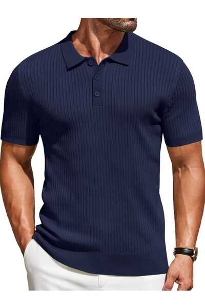 youknitwear you Πλεκτό μπλουζάκι Carbon Polo Neck