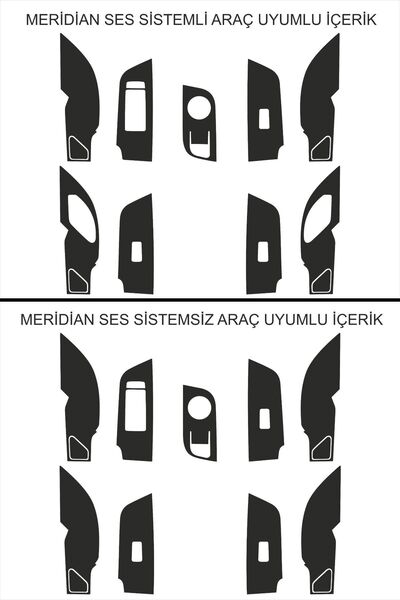 GRAFİCAR Togg T10X Compatible Interior Trim Foil Covering Set
