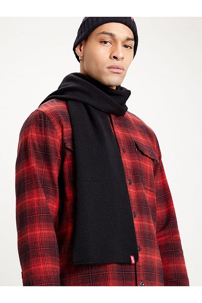 Levi's Ανδρικό μαύρο κασκόλ Lımıt 77138-0181