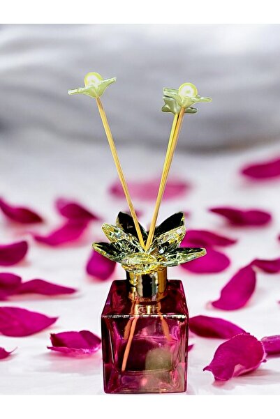Genel Markalar Çiçek ve İncili Kristal Taşlı Koku Şişesi Dekorasyon Obje Bibl...