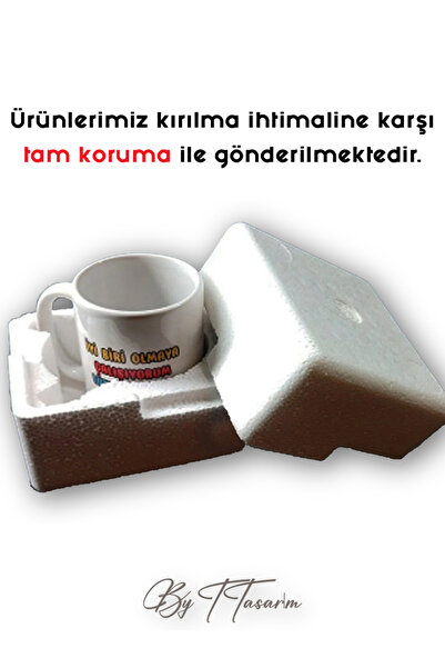 Genel Markalar Sarı Lacivert Forma Tasarımı İsim Ve Numara Yazılabilen Kişiye Özel Kupa Bardak