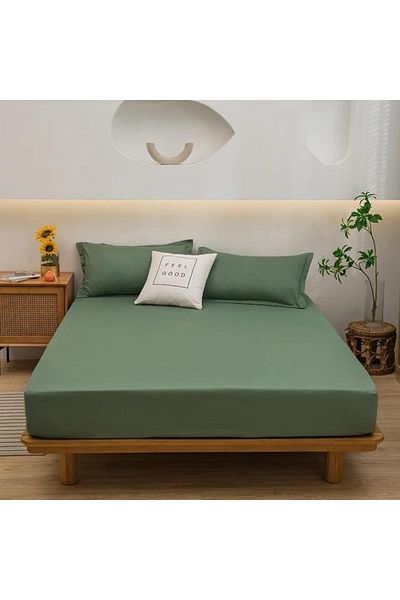 Prime Sleeks Single 100% Cotton Sheet - Elastic, 100x200 cm, Pillow Case 1 Piece