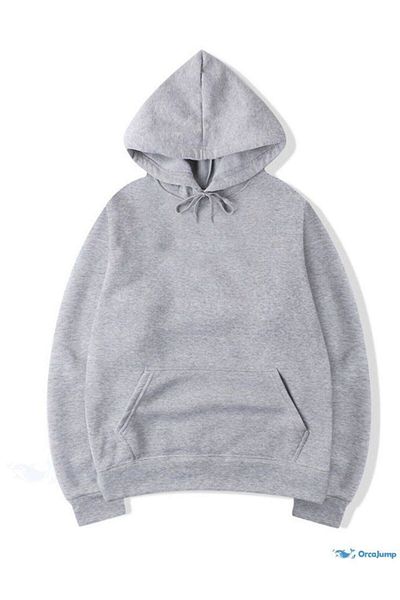 FİTGO Μαύρο φούτερ Unisex με κουκούλα καγκουρό με αναδιπλούμενη κουκούλα