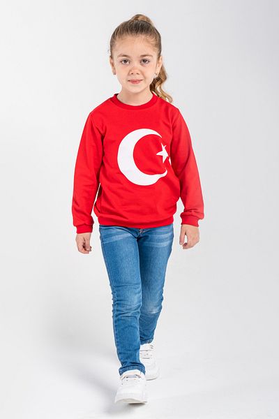 Trend Baby Kids Unisex Children's Crescent and Star Basic Sweat 2-7 Years