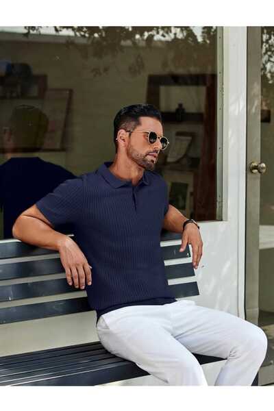 youknitwear you Πλεκτό μπλουζάκι Carbon Polo Neck