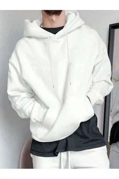 JANSO GROUP Men's Sweatshirt - Plain Hodies, 3 Thread Compact Fabric, Cotton Comfortable