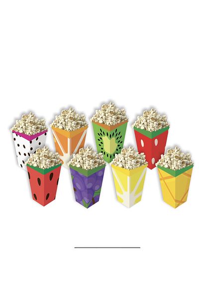 kidspartim Fruit Themed Corn Box 8 Pieces