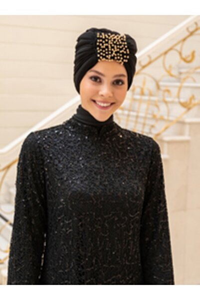 Differenza Black Gold Sandy Pearl Padding Design Bonnet