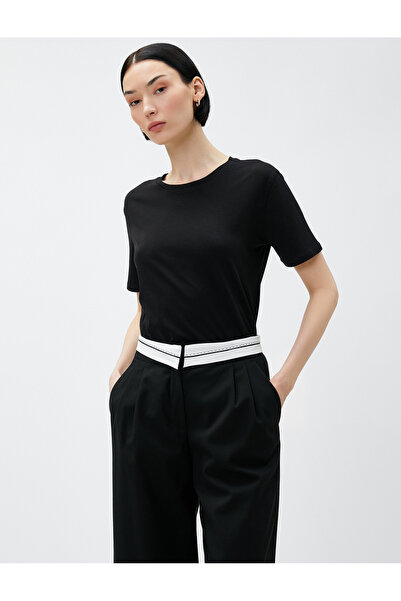 Koton Βασικό T-Shirt με κοντό μανίκι, λαιμόκοψη